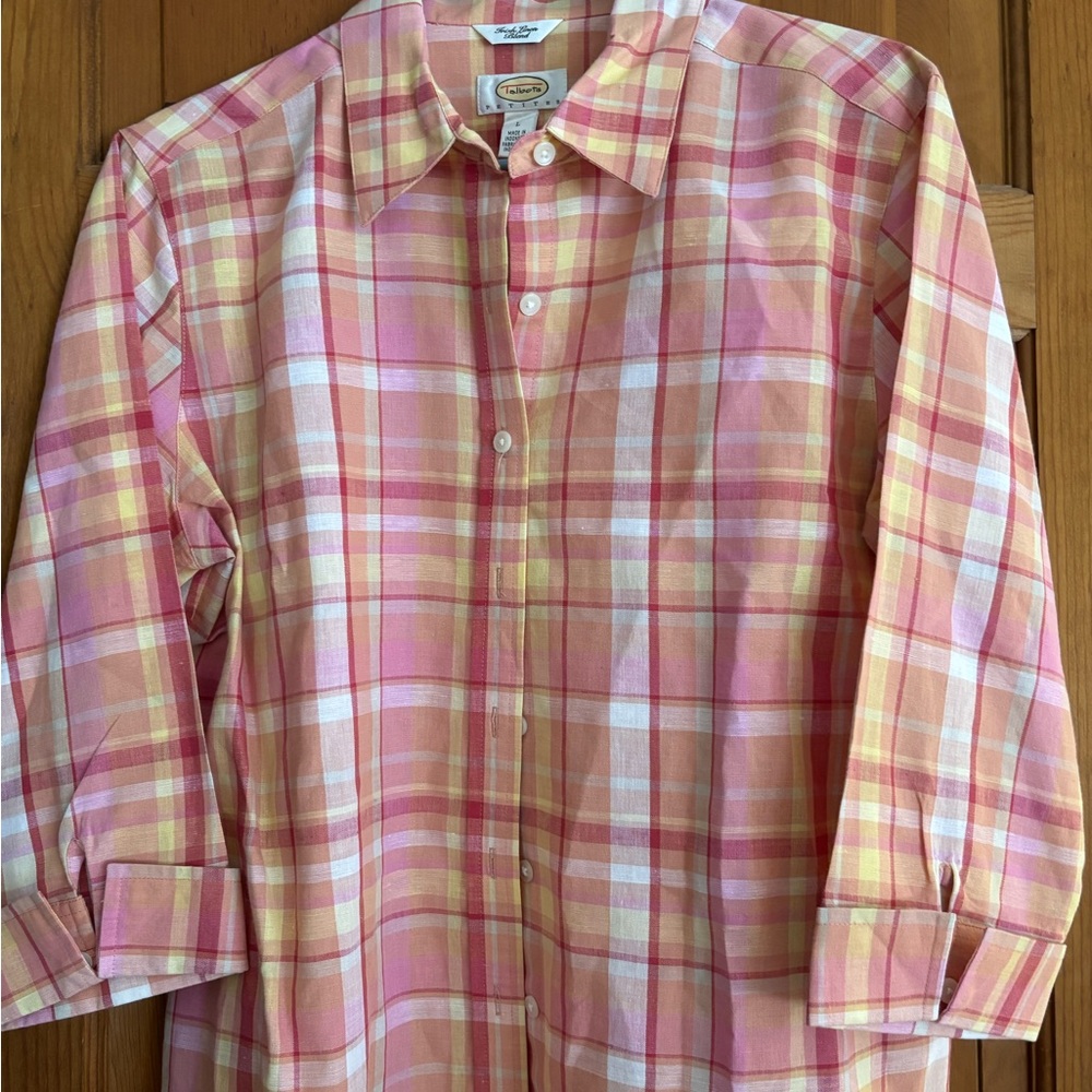 Talbots Vintage Linen Blouse – Spring pastels